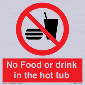 No Food or drink in the hot tub